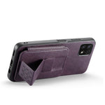 Til Samsung Galaxy A22 5G (EU-version) Cover RFID-blokerende kortlommer Læder+TPU Telefoncover