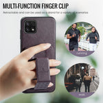 Til Samsung Galaxy A22 5G (EU-version) Cover RFID-blokerende kortlommer Læder+TPU Telefoncover