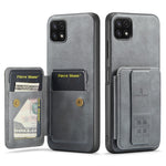 Til Samsung Galaxy A22 5G (EU-version) Cover RFID-blokerende kortlommer Læder+TPU Telefoncover