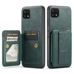 Til Samsung Galaxy A22 5G (EU-version) Cover RFID-blokerende kortlommer Læder+TPU Telefoncover