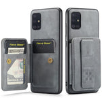 For Samsung Galaxy A51 4G SM-A515 Case Card Holder Leather Coated TPU Phone Cover
