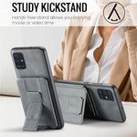 For Samsung Galaxy A51 4G SM-A515 Case Card Holder Leather Coated TPU Phone Cover