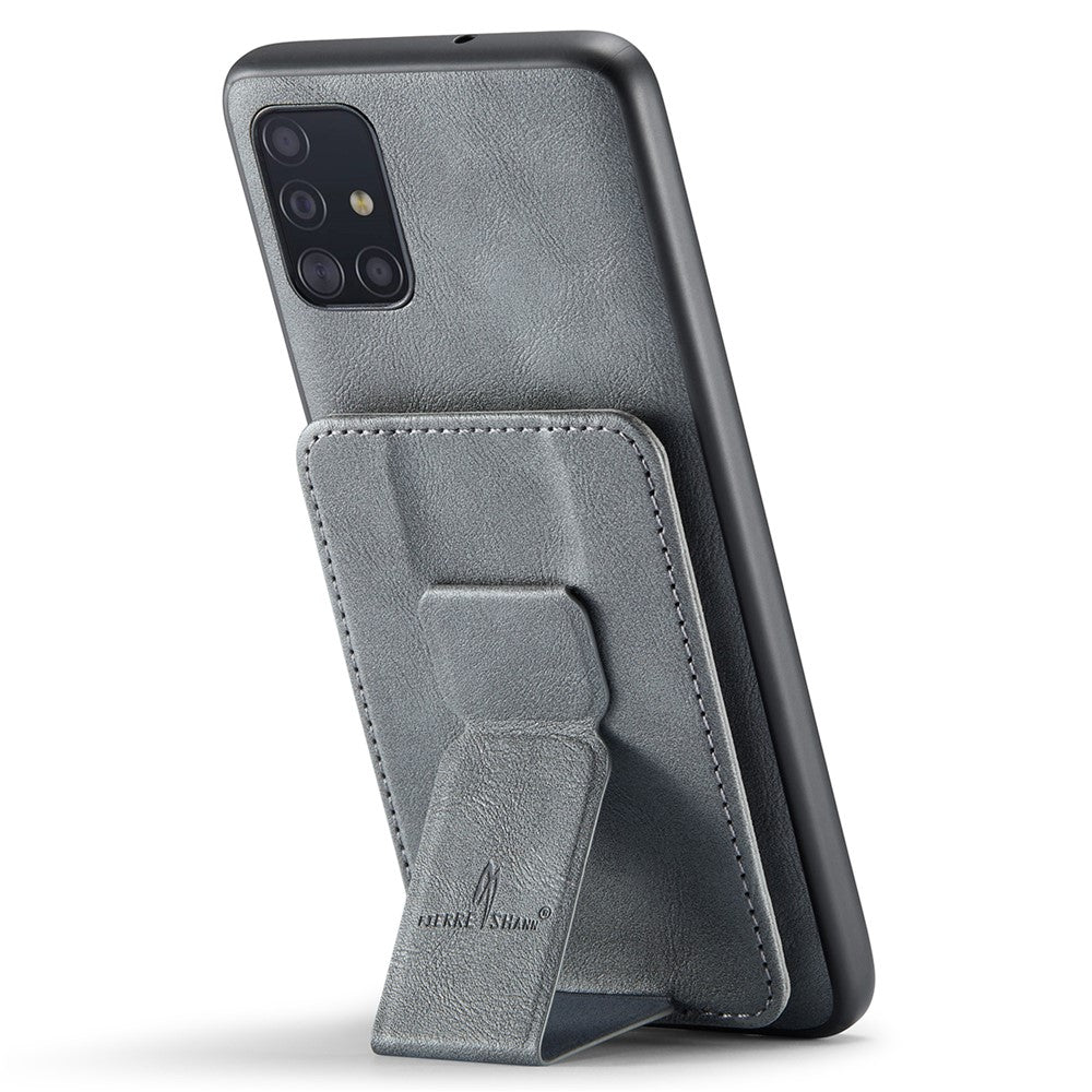 For Samsung Galaxy A51 4G SM-A515 Case Card Holder Leather Coated TPU Phone Cover