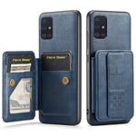For Samsung Galaxy A51 4G SM-A515 Case Card Holder Leather Coated TPU Phone Cover