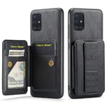 For Samsung Galaxy A51 4G SM-A515 Case Card Holder Leather Coated TPU Phone Cover