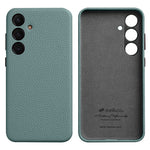 MELKCO For Samsung Galaxy S24+ Case Genuine Cow Leather+PC Anti-drop Phone Cover