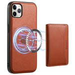 DENIOR til iPhone 11 Pro Max Magnetisk Cover i Koskindstekstur med Aftagelig Kortlomme