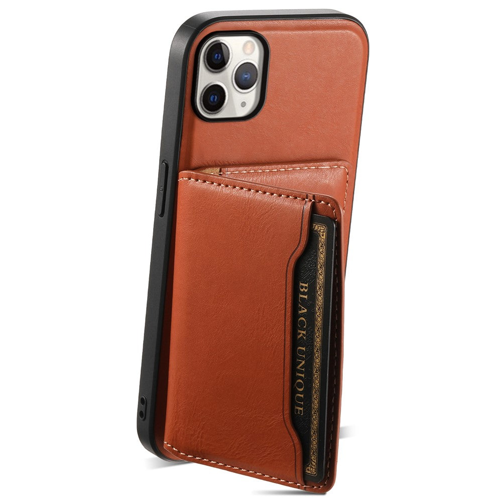 DENIOR til iPhone 11 Pro Max Magnetisk Cover i Koskindstekstur med Aftagelig Kortlomme