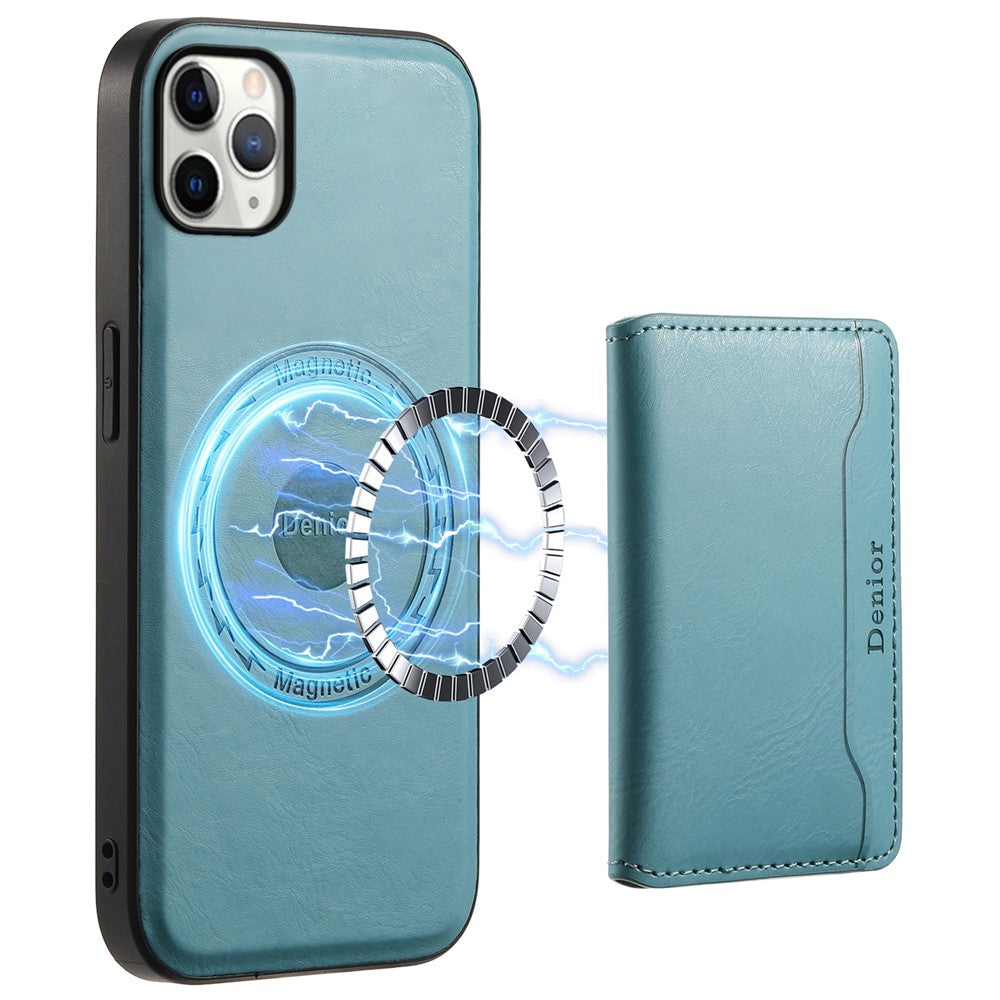 DENIOR til iPhone 11 Pro Max Magnetisk Cover i Koskindstekstur med Aftagelig Kortlomme