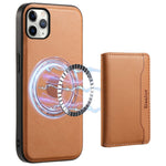 DENIOR til iPhone 11 Pro Max Magnetisk Cover i Koskindstekstur med Aftagelig Kortlomme