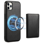 DENIOR til iPhone 11 Pro Max Magnetisk Cover i Koskindstekstur med Aftagelig Kortlomme