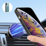 DENIOR For iPhone XS Max 6.5 inch Case Kickstand Cowhide Texture Phone Purse Cover Compatible with MagSafe