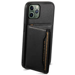 DENIOR For iPhone 11 Pro Magnetic Phone Case PU Leather+PC+TPU Card Holder Back Cover