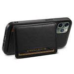 DENIOR For iPhone 11 Pro Magnetic Phone Case PU Leather+PC+TPU Card Holder Back Cover