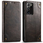 SUTENI For Samsung Galaxy Note20 Ultra / Note20 Ultra 5G Case Leather+TPU Card Holder Phone Cover