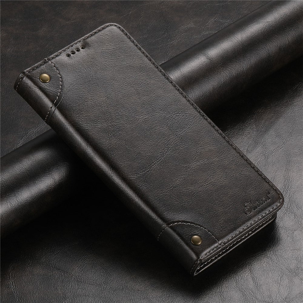 SUTENI For Samsung Galaxy Note20 Ultra / Note20 Ultra 5G Case Leather+TPU Card Holder Phone Cover