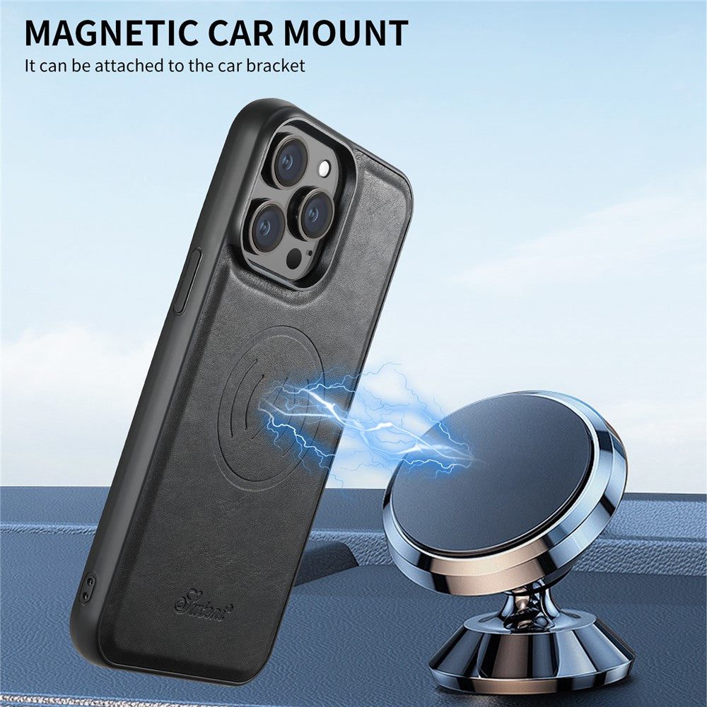 SUTENI H17 For iPhone 12 Pro Case Detachable Card Holder Phone Shell Compatible with MagSafe