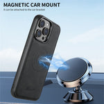 SUTENI H17 Leather Case for iPhone 12 Pro 6.1 inch Cover Anti-fall Card Holder Shell Compatible with MagSafe