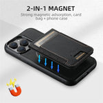 SUTENI H17 Leather Case for iPhone 12 Pro 6.1 inch Cover Anti-fall Card Holder Shell Compatible with MagSafe