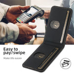 SUTENI H17 Leather Case for iPhone 12 Pro 6.1 inch Cover Anti-fall Card Holder Shell Compatible with MagSafe