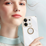 XINLI For Xiaomi Redmi Note 13 Pro 4G / Poco M6 Pro 4G Case Electroplating TPU Cover with Kickstand