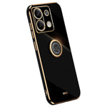 XINLI For Xiaomi Redmi Note 13 Pro 4G / Poco M6 Pro 4G Case Electroplating TPU Cover with Kickstand