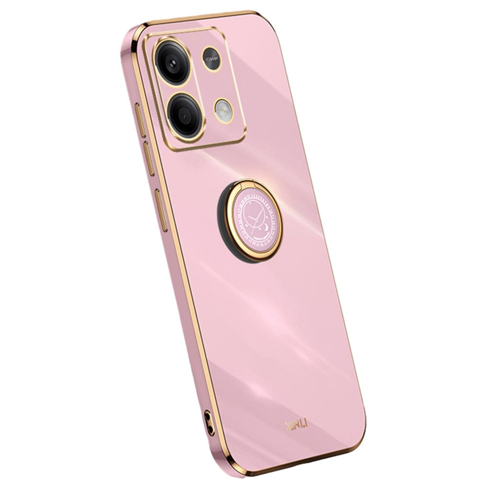 XINLI For Xiaomi Redmi Note 13 Pro 4G / Poco M6 Pro 4G Case Electroplating TPU Cover with Kickstand