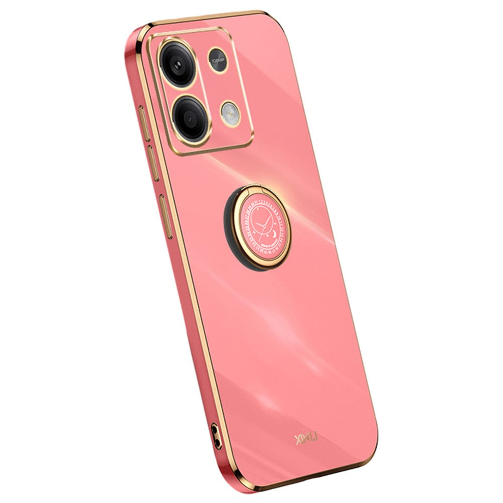 XINLI For Xiaomi Redmi Note 13 Pro 4G / Poco M6 Pro 4G Case Electroplating TPU Cover with Kickstand