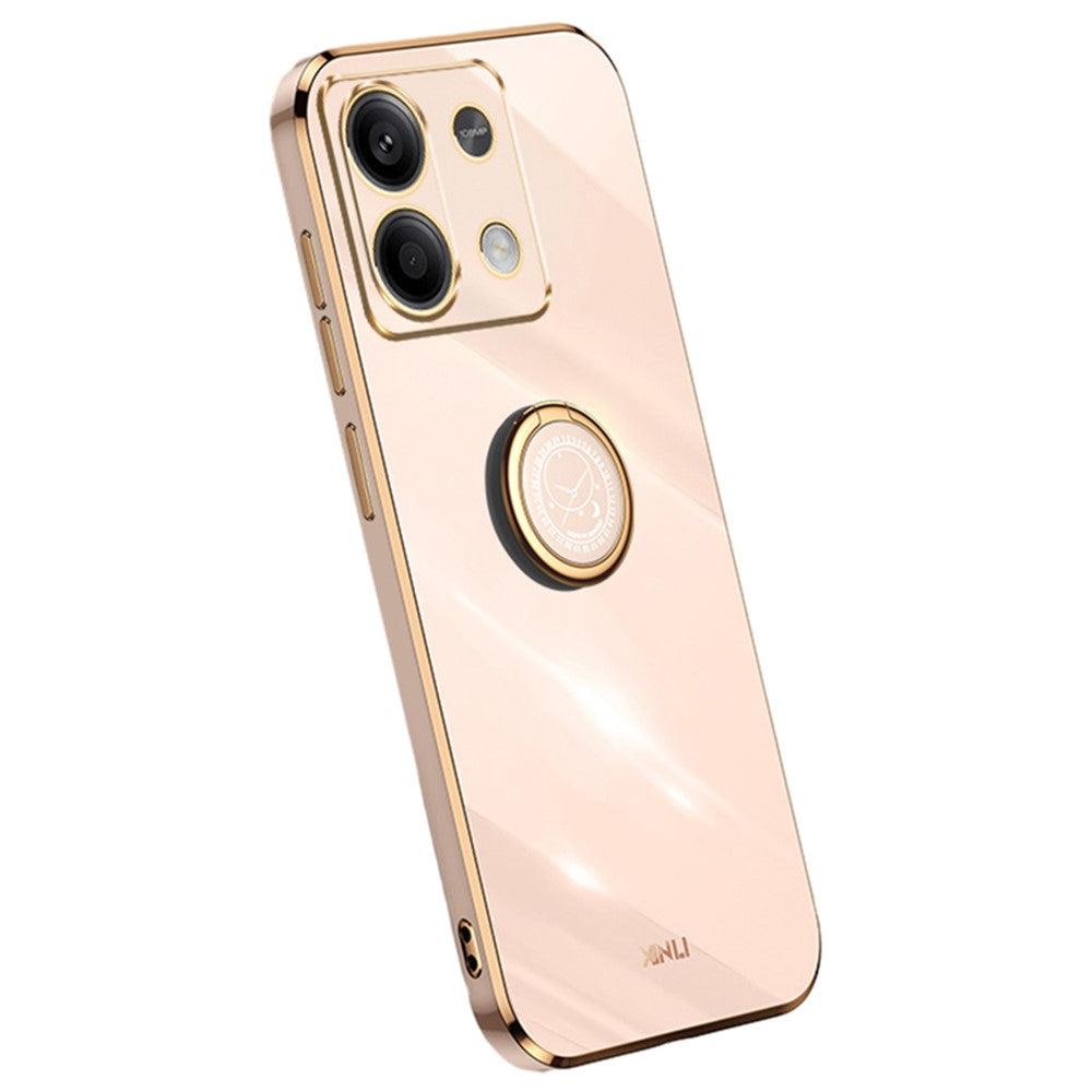 XINLI For Xiaomi Redmi Note 13 Pro 4G / Poco M6 Pro 4G Case Electroplating TPU Cover with Kickstand