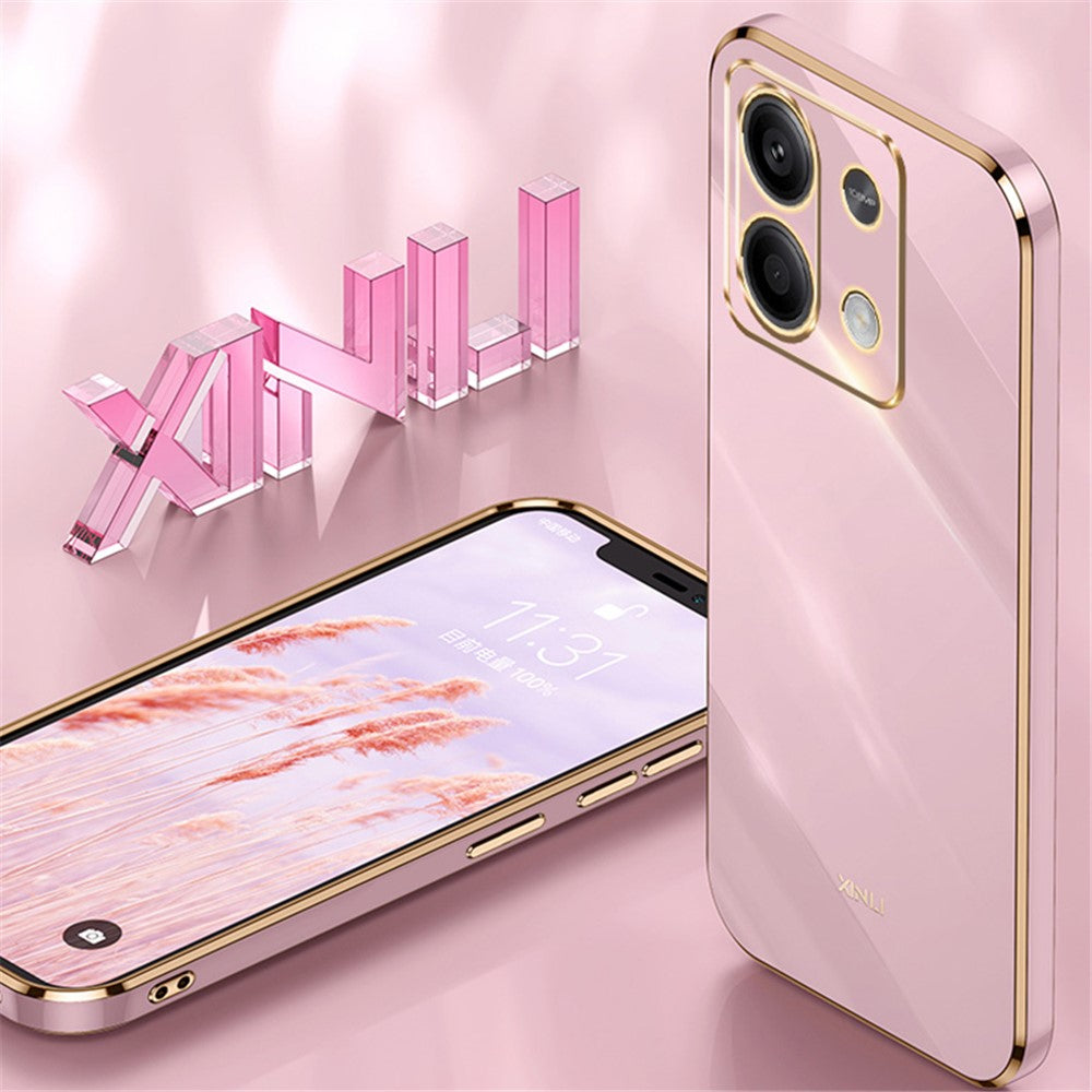 XINLI For Xiaomi Redmi Note 13 Pro 4G / Poco M6 Pro 4G TPU Phone Case Electroplating Edge