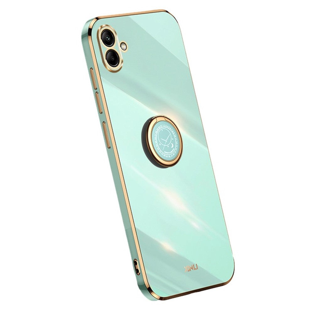 XINLI For Samsung Galaxy A04e 4G / F04 4G / M04 4G Case Kickstand Electroplated TPU Cover