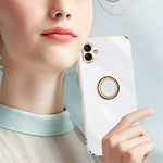 XINLI For Samsung Galaxy A04e 4G / F04 4G / M04 4G Case Kickstand Electroplated TPU Cover