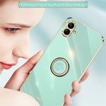 XINLI For Samsung Galaxy A04e 4G / F04 4G / M04 4G Case Kickstand Electroplated TPU Cover