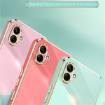 XINLI For Samsung Galaxy A04e 4G / F04 4G / M04 4G Case Kickstand Electroplated TPU Cover