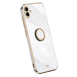 XINLI For Samsung Galaxy A04e 4G / F04 4G / M04 4G Case Kickstand Electroplated TPU Cover