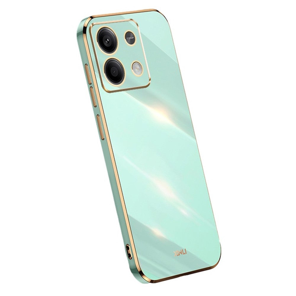 XINLI För Xiaomi Redmi Note 13 4G TPU-skal Reptåligt Galvaniserat mobilskydd