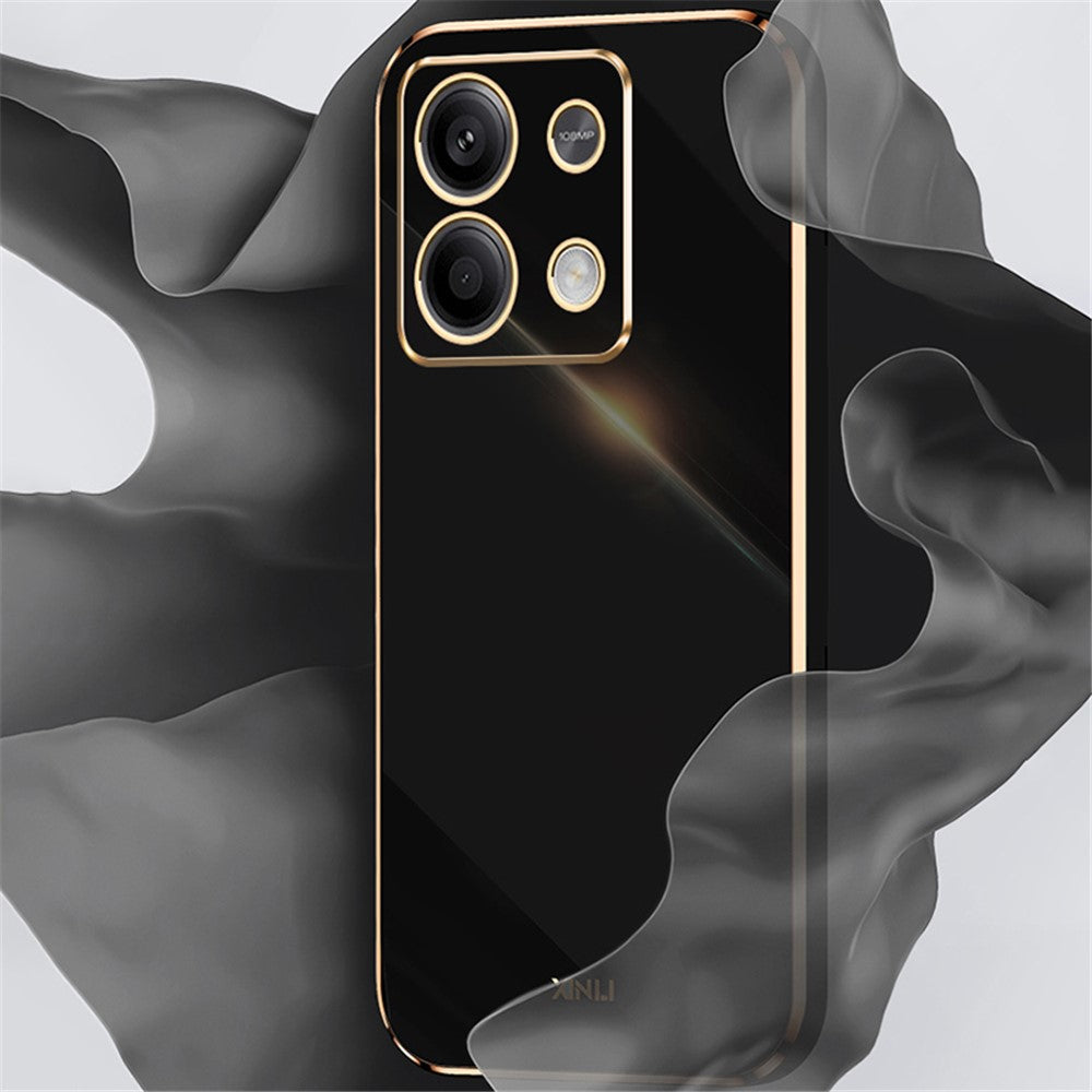 XINLI För Xiaomi Redmi Note 13 4G TPU-skal Reptåligt Galvaniserat mobilskydd