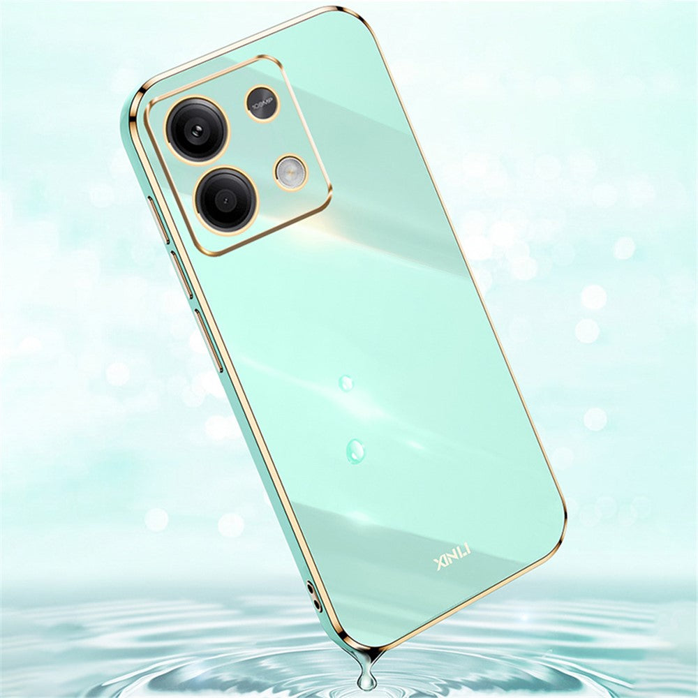 XINLI För Xiaomi Redmi Note 13 4G TPU-skal Reptåligt Galvaniserat mobilskydd