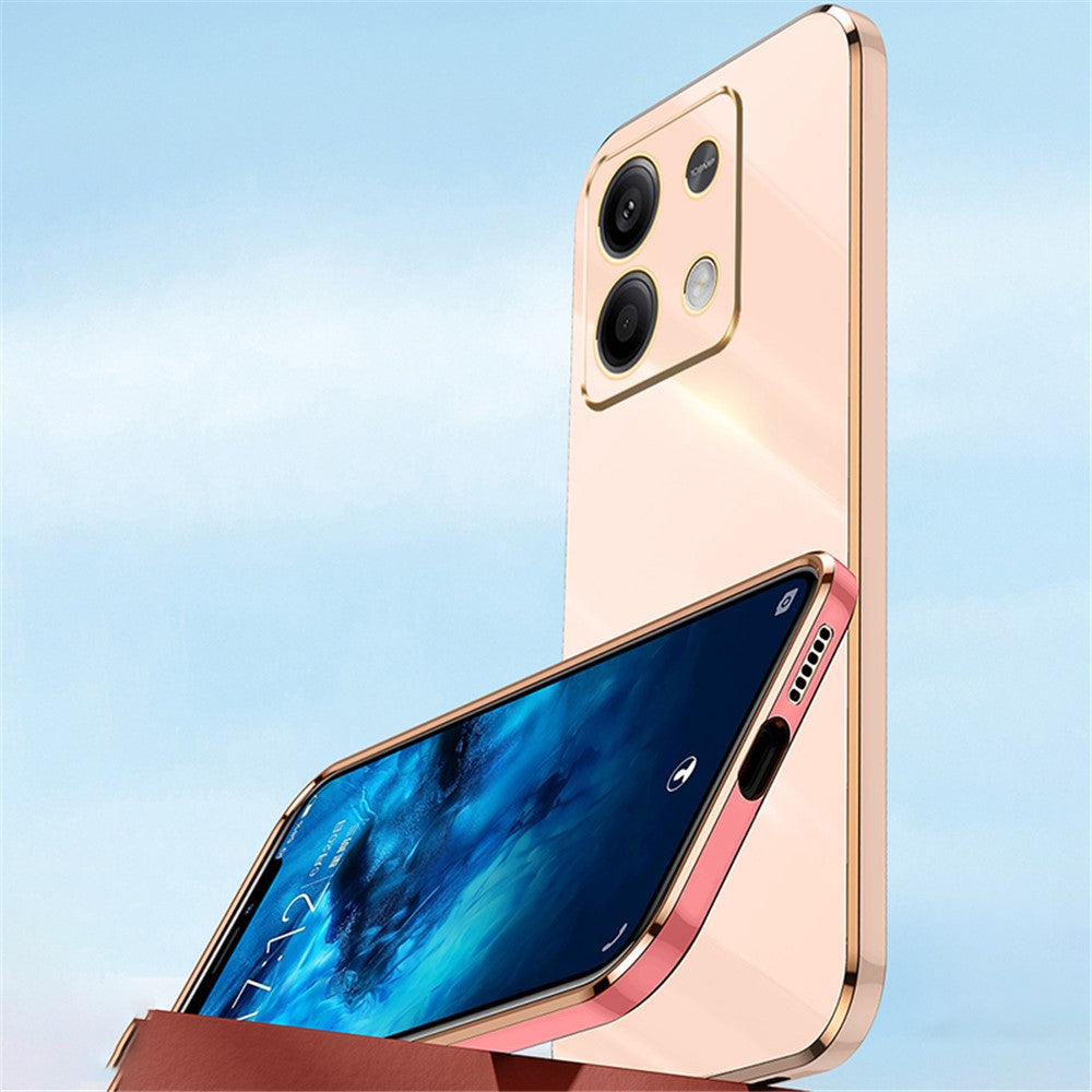 XINLI För Xiaomi Redmi Note 13 4G TPU-skal Reptåligt Galvaniserat mobilskydd