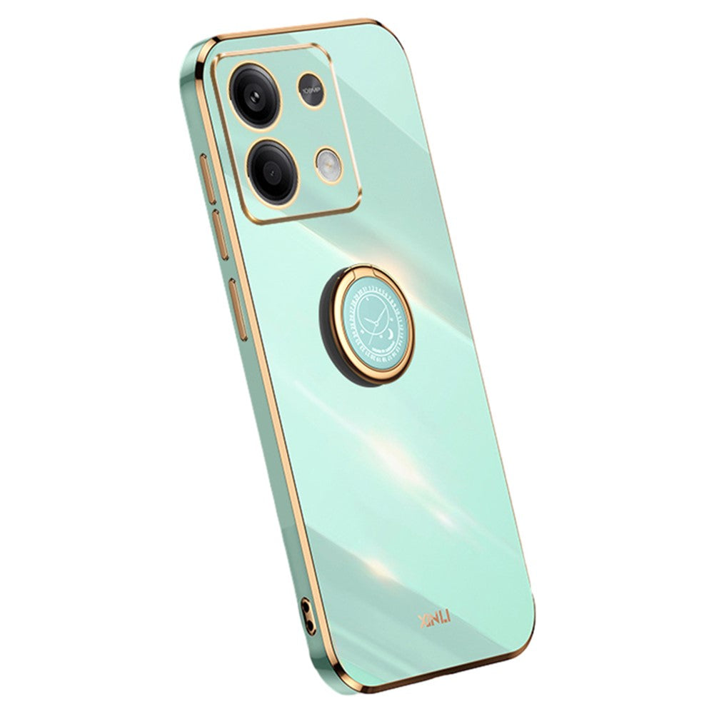 XINLI För Xiaomi Redmi Note 13 4G Skal Mjukt TPU Galvaniserat mobilstativ Skal