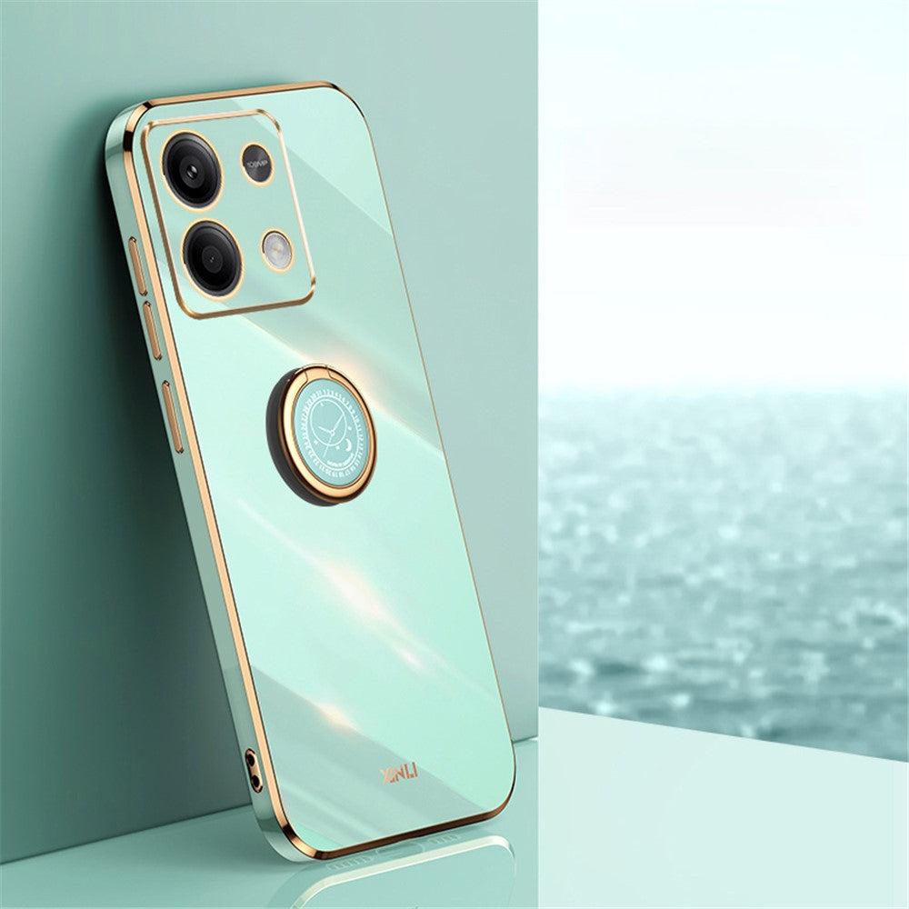 XINLI For Xiaomi Redmi Note 13 4G Case Soft TPU Electroplating Phone Kickstand Cover