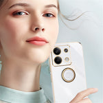 XINLI För Xiaomi Redmi Note 13 4G Skal Mjukt TPU Galvaniserat mobilstativ Skal