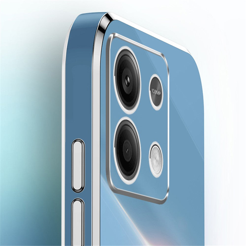 XINLI För Xiaomi Redmi Note 13 4G Skal Mjukt TPU Galvaniserat mobilstativ Skal
