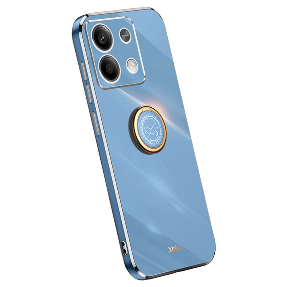 XINLI For Xiaomi Redmi Note 13 4G Case Soft TPU Electroplating Phone Kickstand Cover