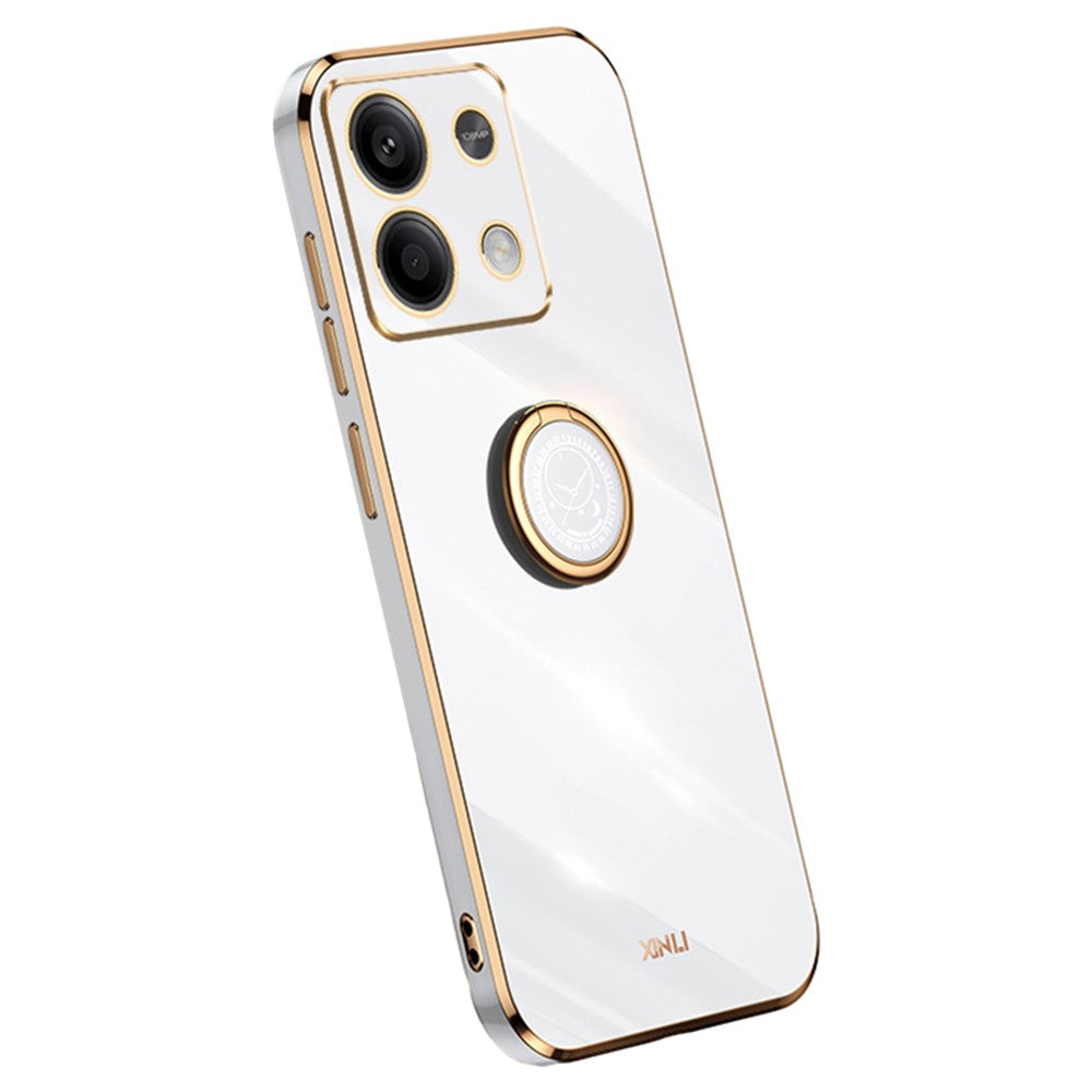 XINLI För Xiaomi Redmi Note 13 4G Skal Mjukt TPU Galvaniserat mobilstativ Skal