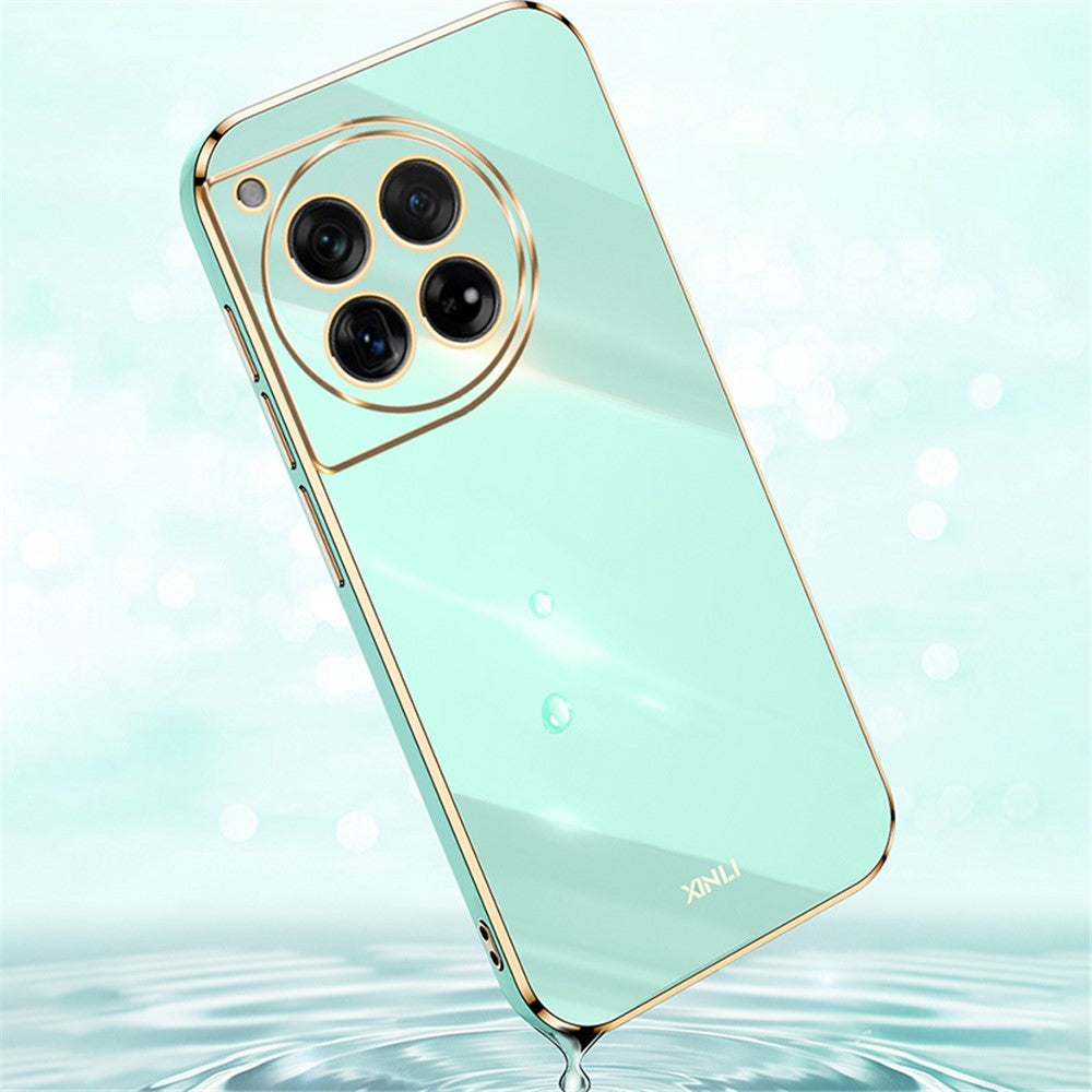 XINLI Til OnePlus 12 5G Cover Elektropletteret TPU Telefoncover Præcis Linsebeskyttelse