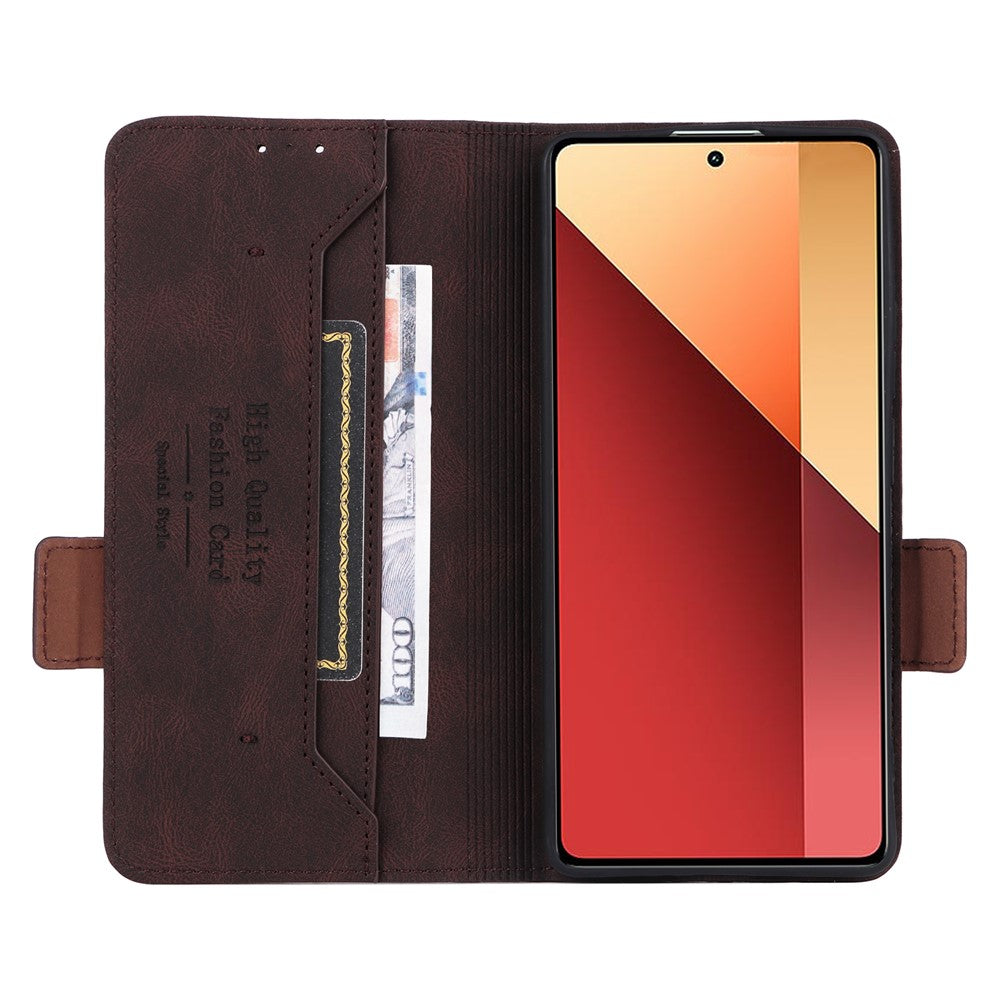 For Xiaomi Redmi Note 13 Pro 4G / Poco M6 Pro 4G Case PU Leather Folio Wallet Phone Cover