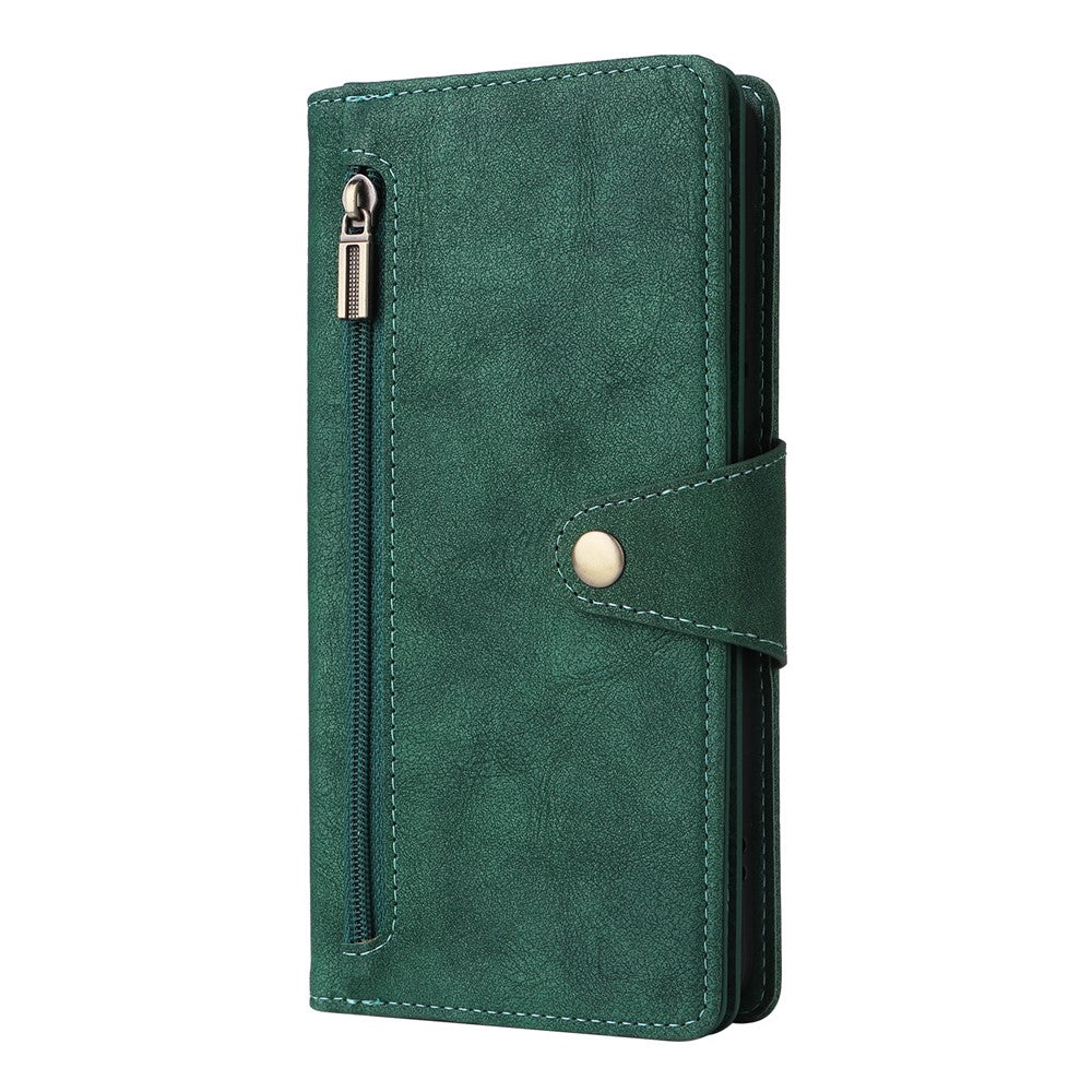 For Xiaomi Redmi Note 13 Pro+ 5G Case Rivet Decor PU Leather Wrist Strap Phone Cover