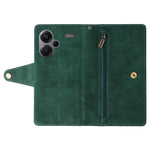 For Xiaomi Redmi Note 13 Pro+ 5G Case Rivet Decor PU Leather Wrist Strap Phone Cover