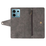 For Xiaomi Redmi Note 13 Pro 5G / Poco X6 5G Zipper Case PU Leather Stand Flip Phone Cover
